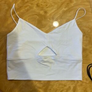 Abercrombie & Fitch White Cut-Out Crop Top – Size Small